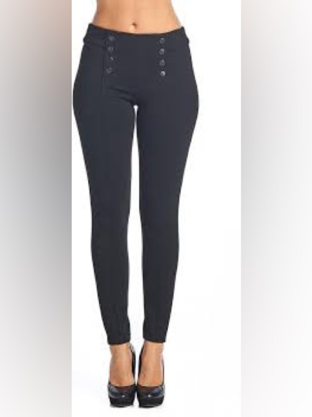 🌺NWT- Ci Sono Black High Waist Slimmimg Ponte Pull On Pants